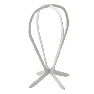 Kunststof pruikenstandaard wit (model kan iets afwijken)