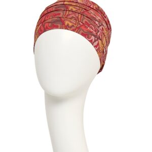 Yoga mutsje bordeaux rood bedrukt